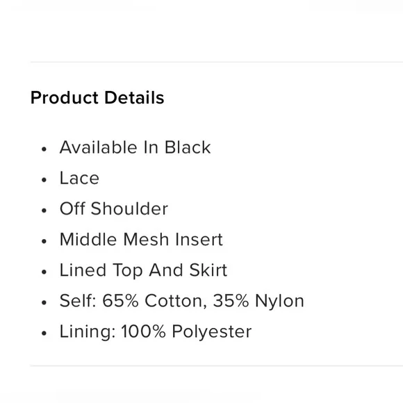 Fashion Nova Emilie black off the shoulder lace dress NWT - size M - Picture 6 of 8